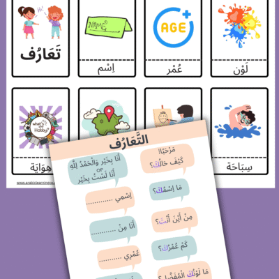 Easy Arabic Dialogue Worksheets & Flashcards – Learn Arabic Conversation for Beginners
