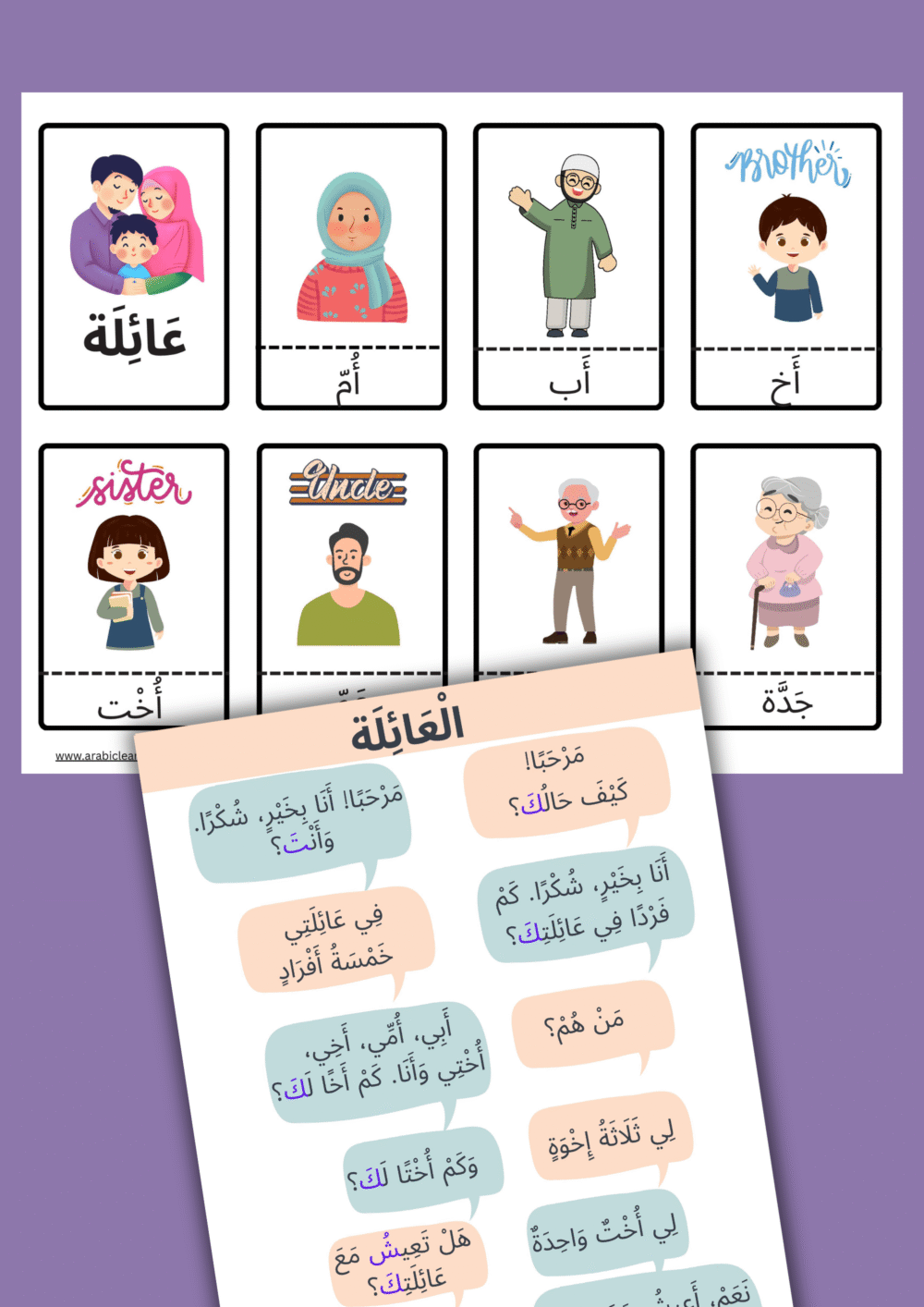 Easy Arabic Dialogue Worksheets & Flashcards – Learn Arabic Conversation for Beginners