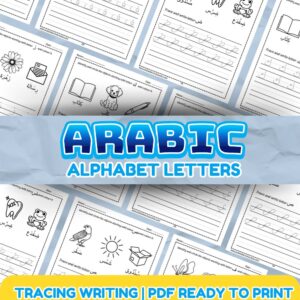 Free Arabic Alphabet Worksheets for Kids – Tracing, Writing & Coloring PDF
