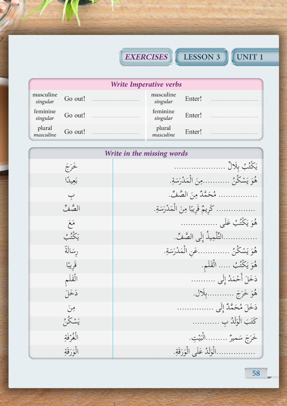 Arabic Workbook for Beginners | Learn Modern Standard Arabic | Grammar, Vocabulary, Verbs with English | Arabic for Kids & Adults